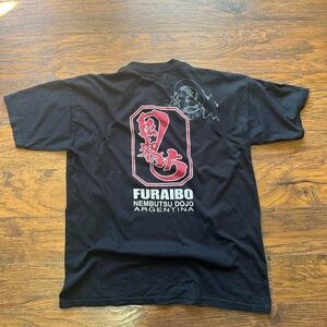 Furaibo Nembutsu Dojo Argentina Black Graphic T-Shirt Short Sleeve